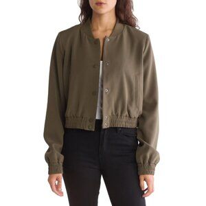 RACHEL Rachel Roy Crop Bomber Jacket in Olive